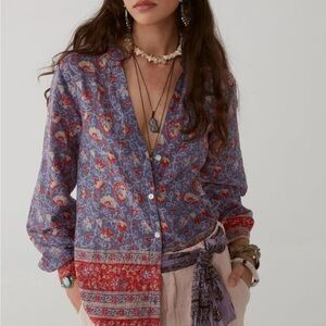 Maison Hotel Block Print Anni Blouse